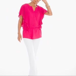 Chico’s flutter blouse. NWT